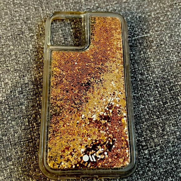 iPhone 11 Case Gold Glitter Case - Picture 1 of 6